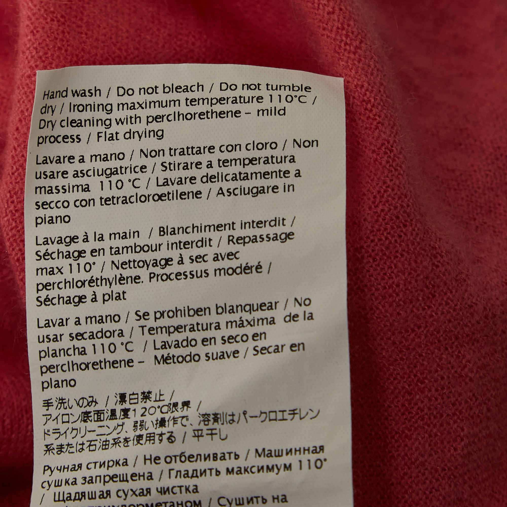 RED Valentino Pink Cashmere Knit Shoulder Strap Top M 