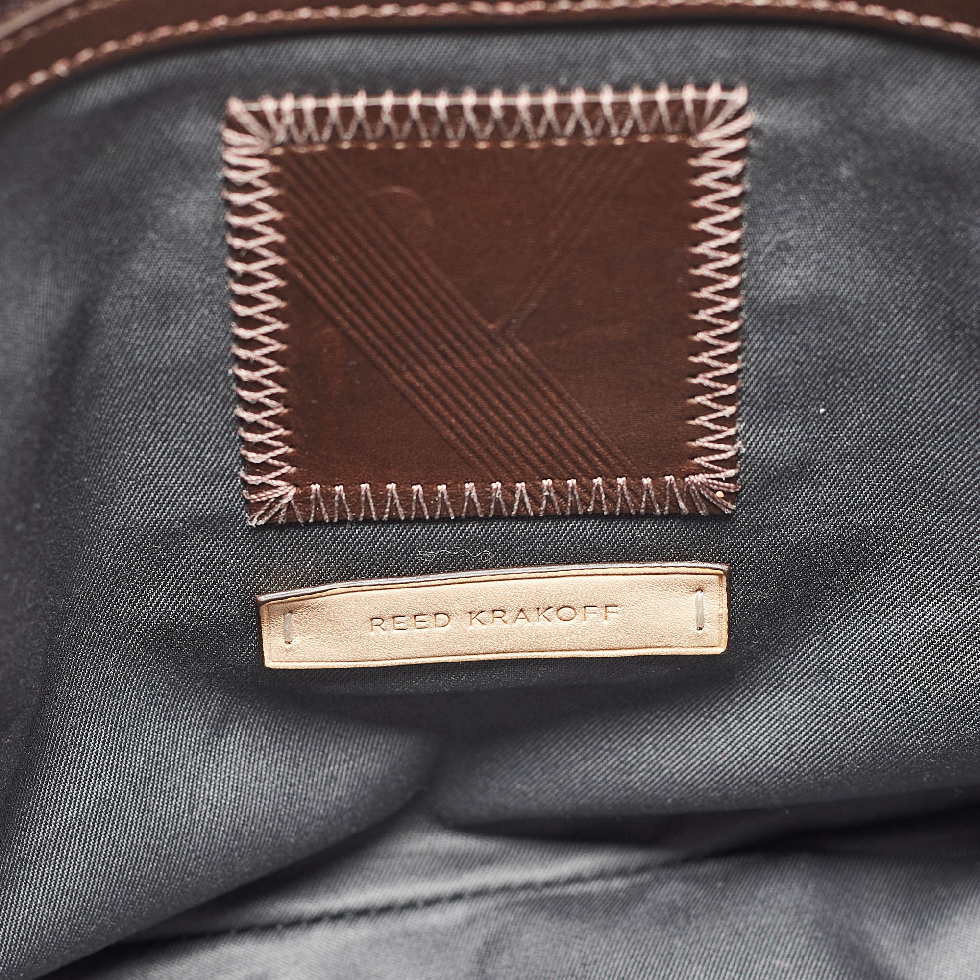 Reed Krakoff Tricolor Leather Gator Boxer II Tote 
