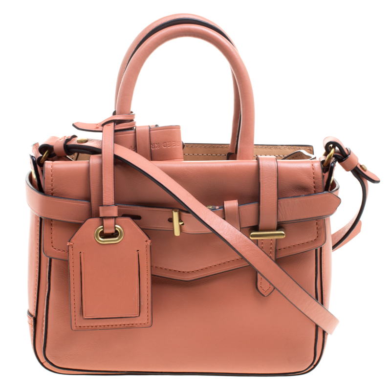 Reed Krakoff Peach Leather Micro Boxer Tote
