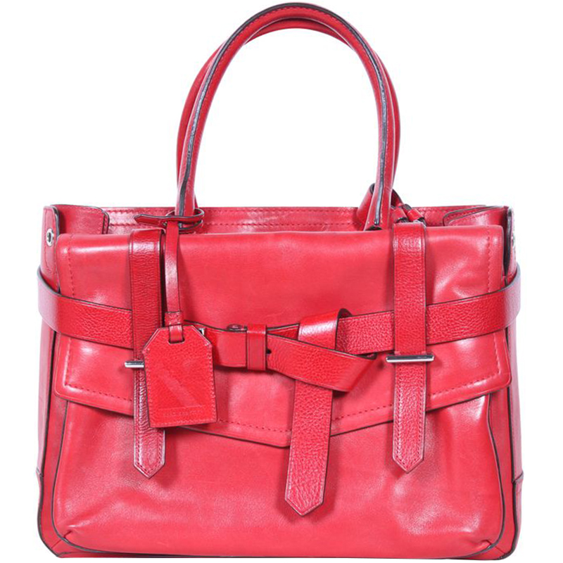 Reed Krakoff Red Leather Boxer Tote Bag