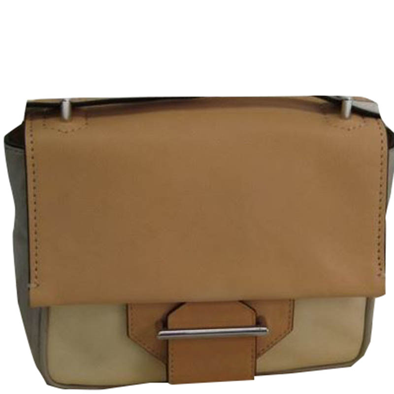 

Reed Krakoff Beige/Gray/Ivory Leather Mini Standard Shoulder Bag, Multicolor
