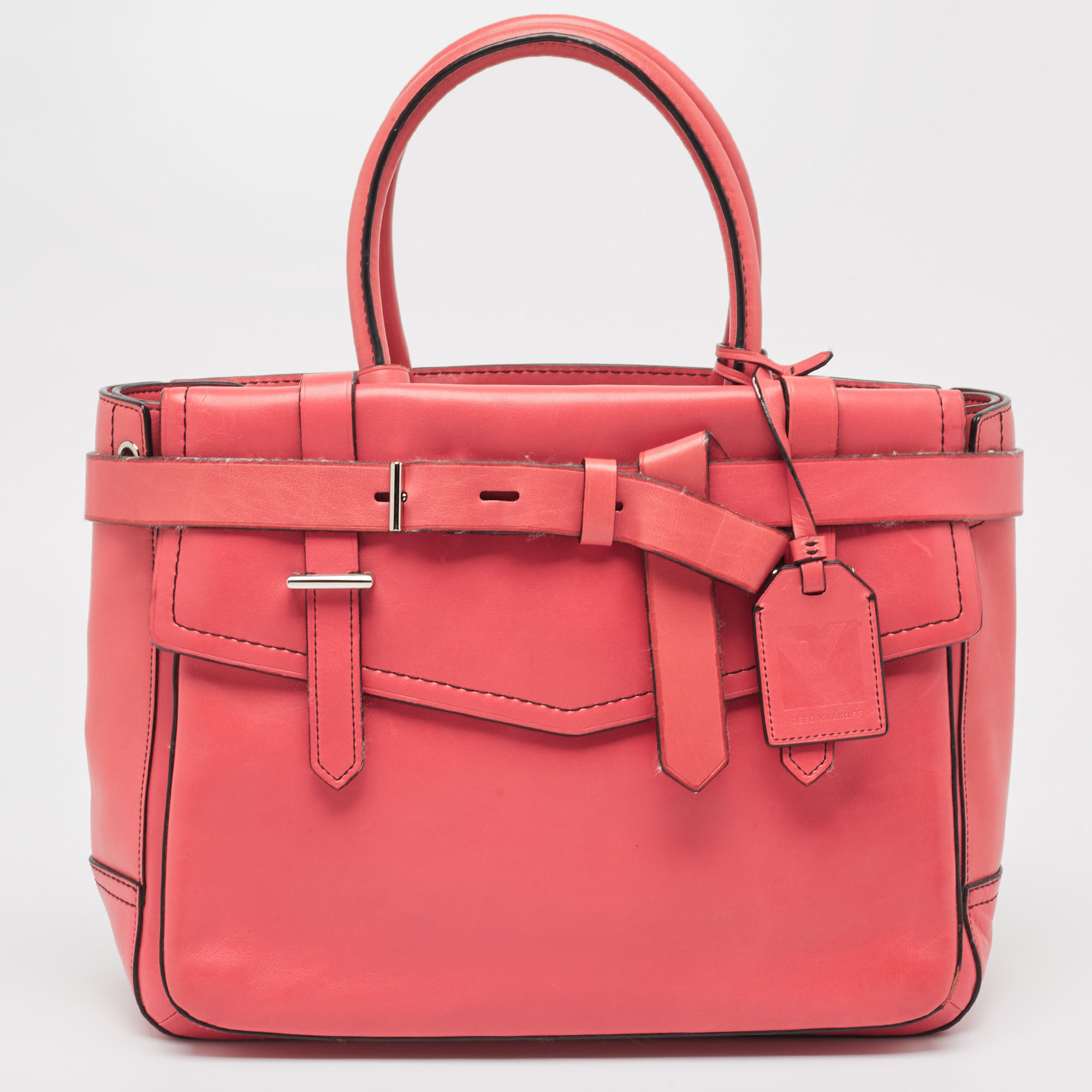 

Reed Krakoff Red Leather  Boxer Tote