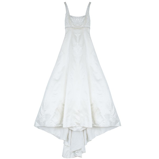 Reem Acra Scoop Neck Embellished Dress L