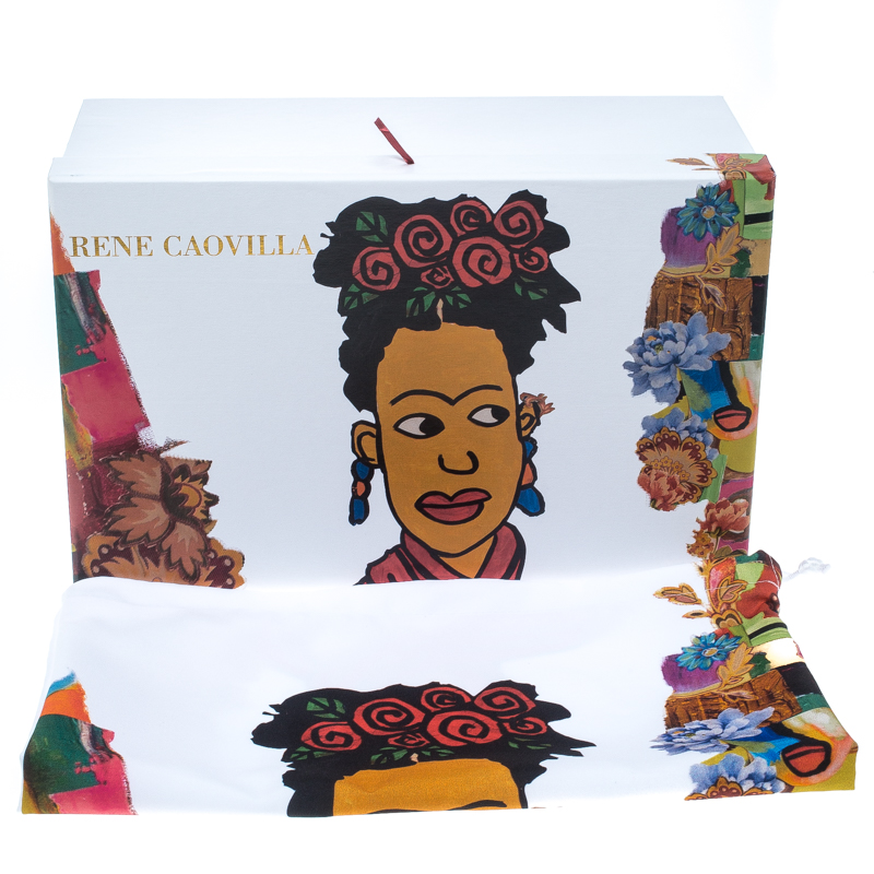 Mahaweb Frida Kahlo Design Limited Edition Shoe Box & Dust Bag for Rene Caovilla 