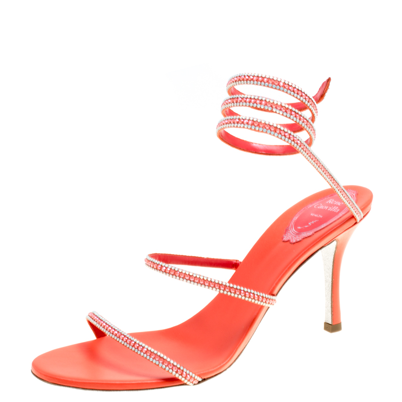 coral orange sandals