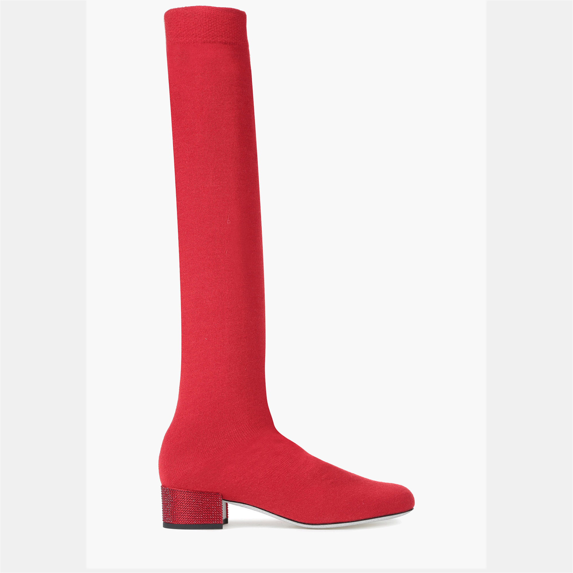 

Rene Caovilla Cashmere Tall Boots Size, Red