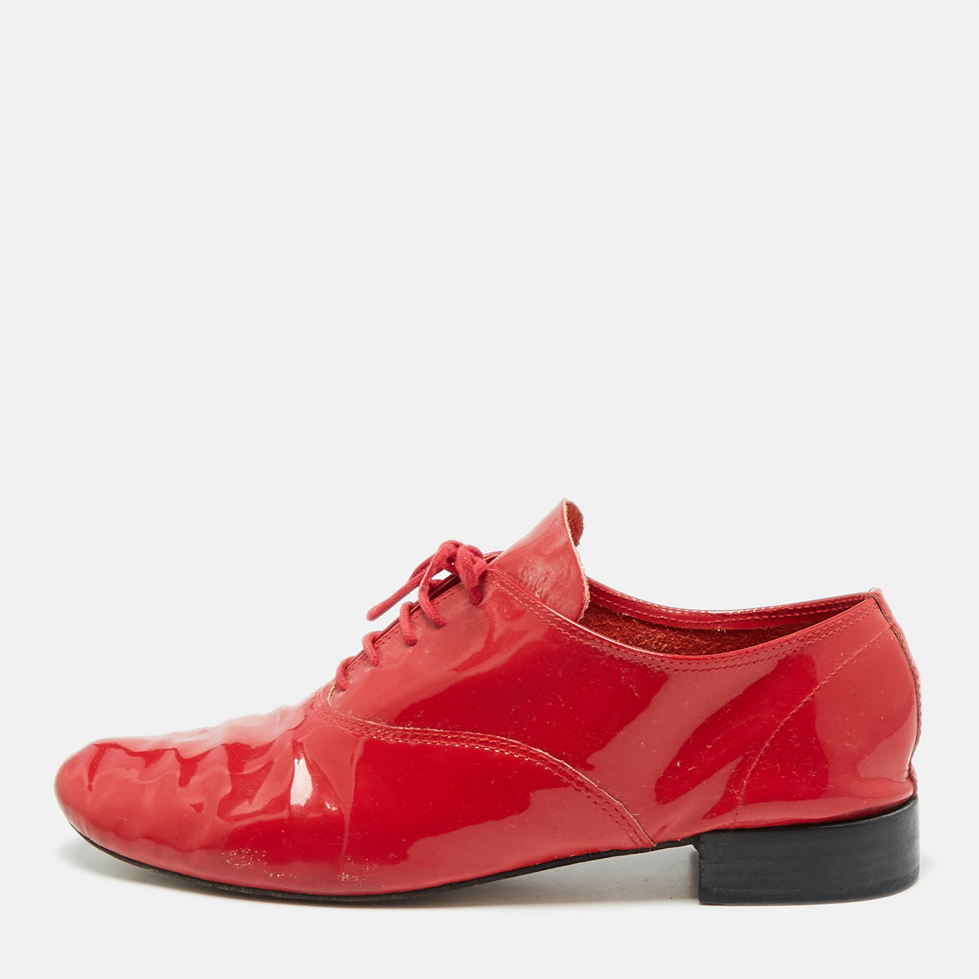 

Repetto Red Patent Leather Slip On Derby Size