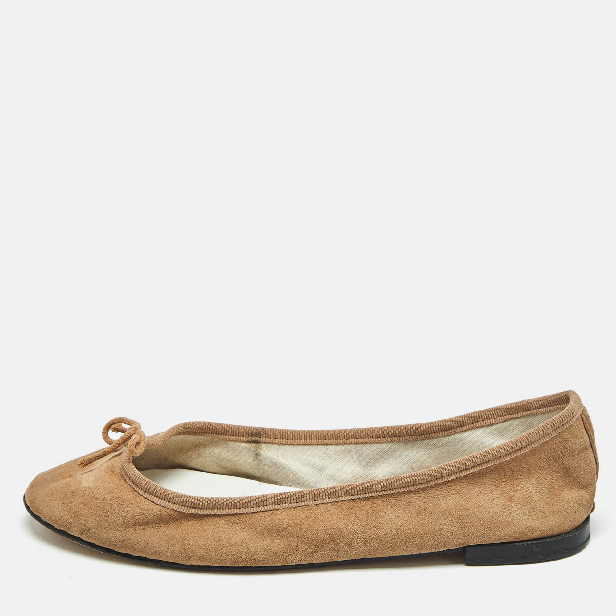 

Repetto Brown Suede Bow Ballet Flats Size