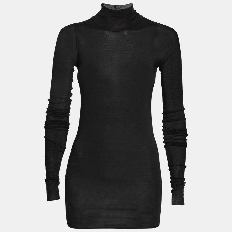 

Rickowenslilies Black Knit Mock Neck Long Sleeve Top M