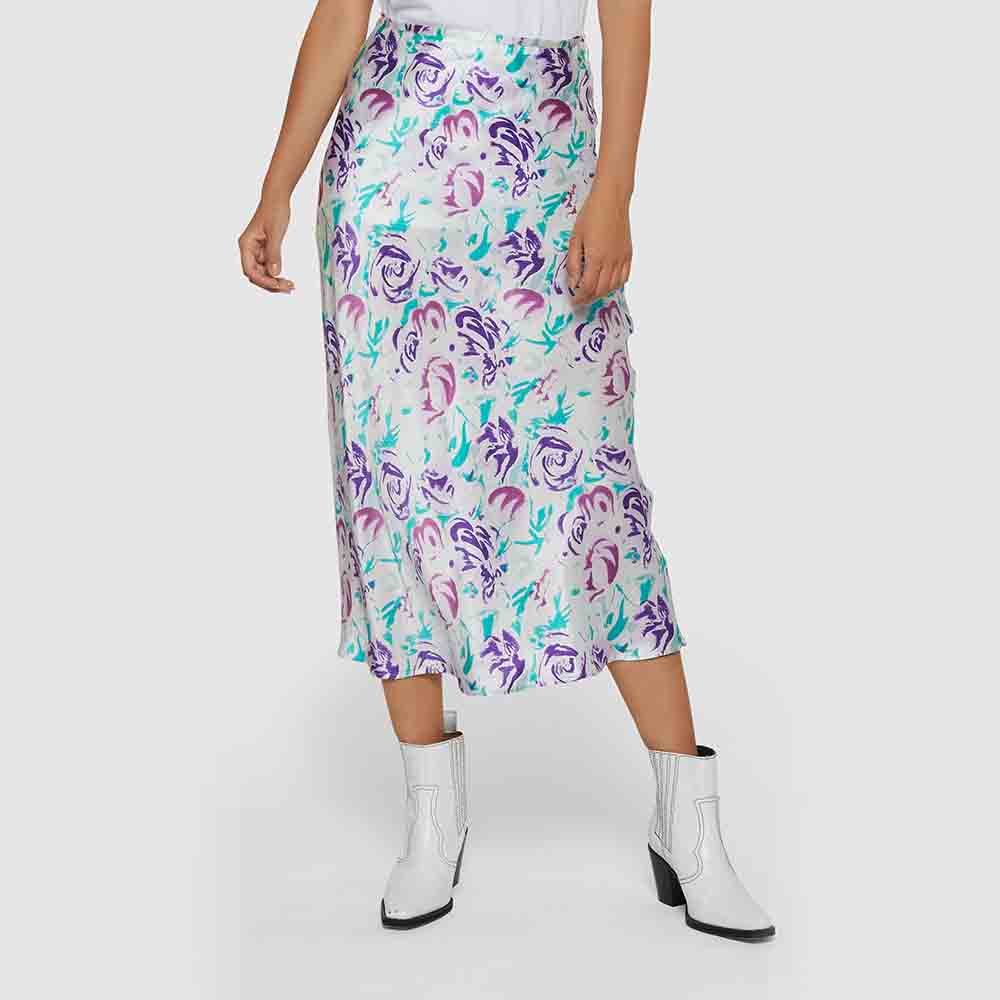 

Rixo Multicoloured Kelly Floral Print Silk-Blend Skirt, Multicolor