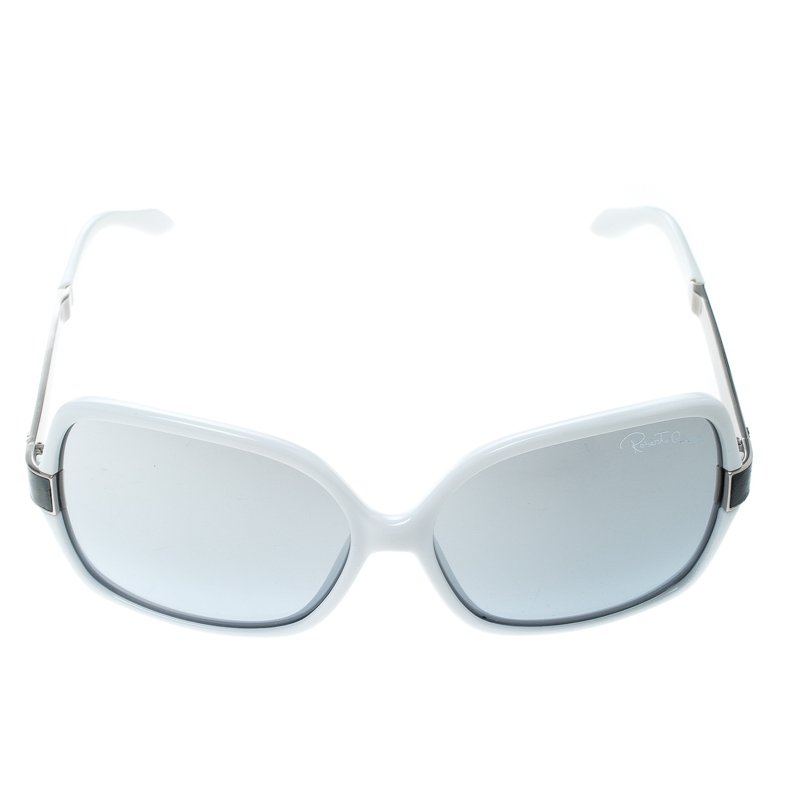 

Roberto Cavalli White/Grey Gradient Albizia 648S Oversize Square Sunglasses