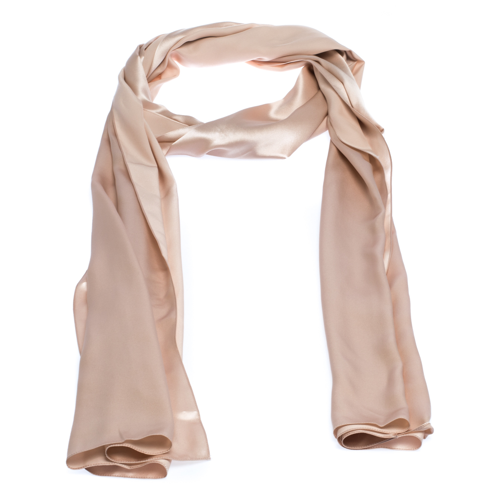 

Roberto Cavalli Champagne Pink Silk Satin Stole