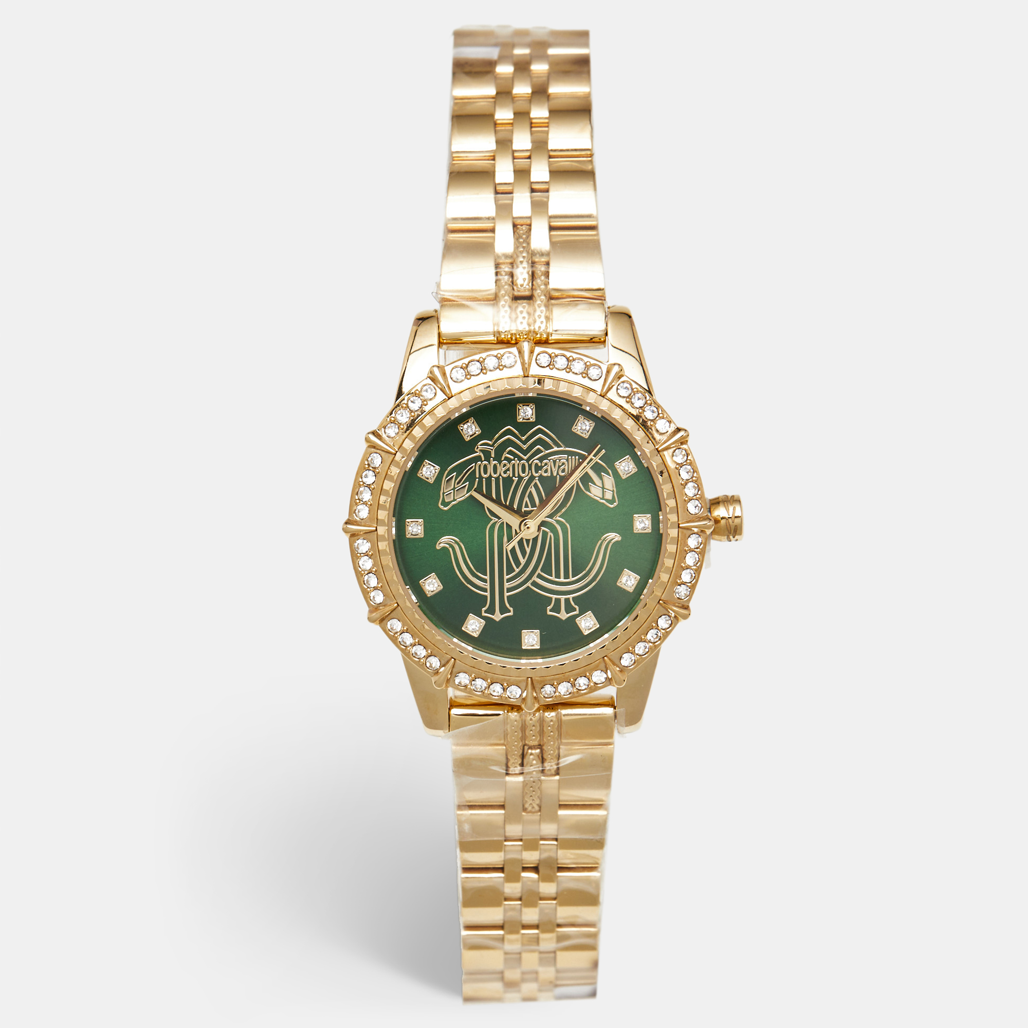 

Roberto Cavalli Classic RC5L079M0065 Green Dial Gold Plated Stainless Steel Women's Wristwatch