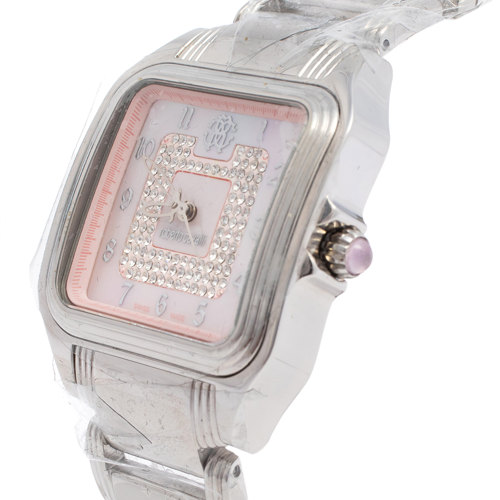 

Roberto Cavalli Mother Of Pearl Stainless Steel Venom R7253192575 Women's Wristwatch, Pink