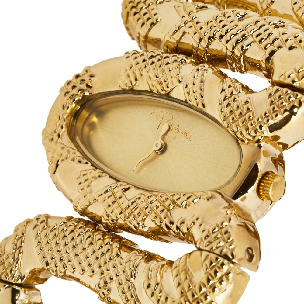 

Roberto Cavalli Yellow Gold Plated Stainless Steel Cleopatra R7253195517 Women's Wristwatch