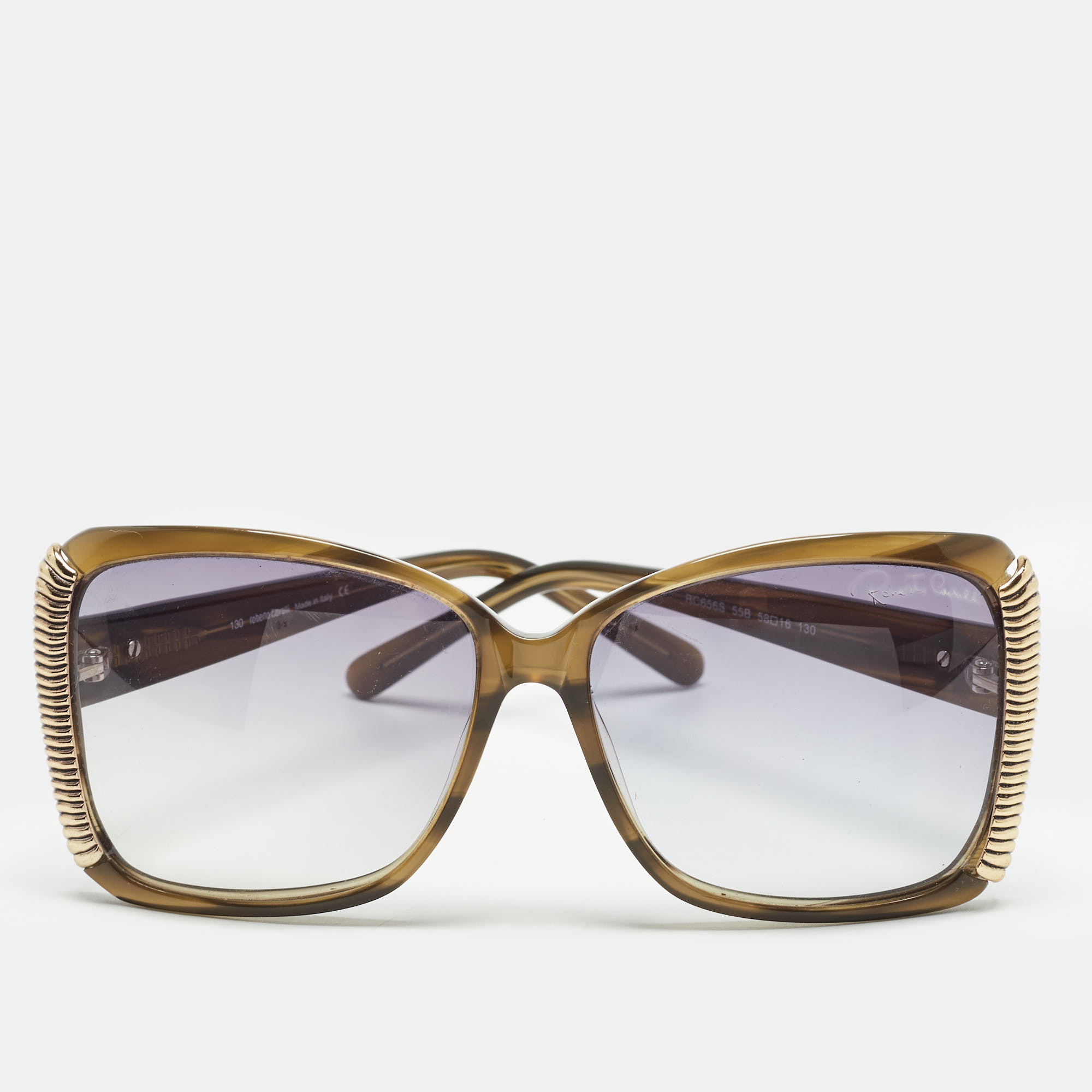 

Roberto Cavalli Green/Grey Gradient RC656S Butterfly Sunglasses