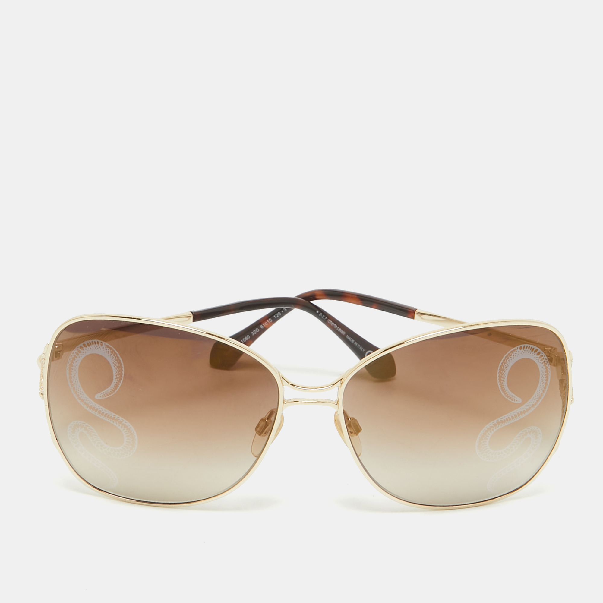 

Roberto Cavalli Brown Gradient Gambassi 1060 Butterfly Sunglasses