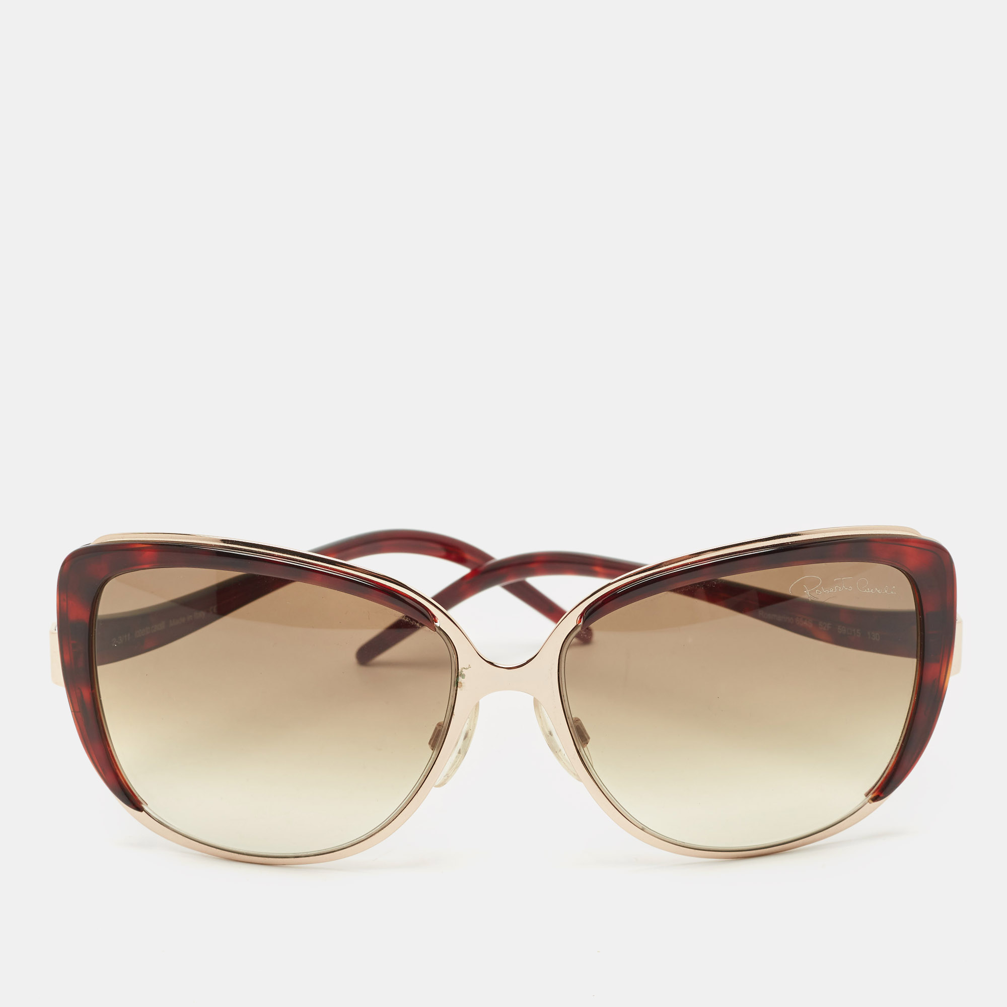

Roberto Cavalli Brown Gradient Rosmarino 654S Oversized Sunglasses