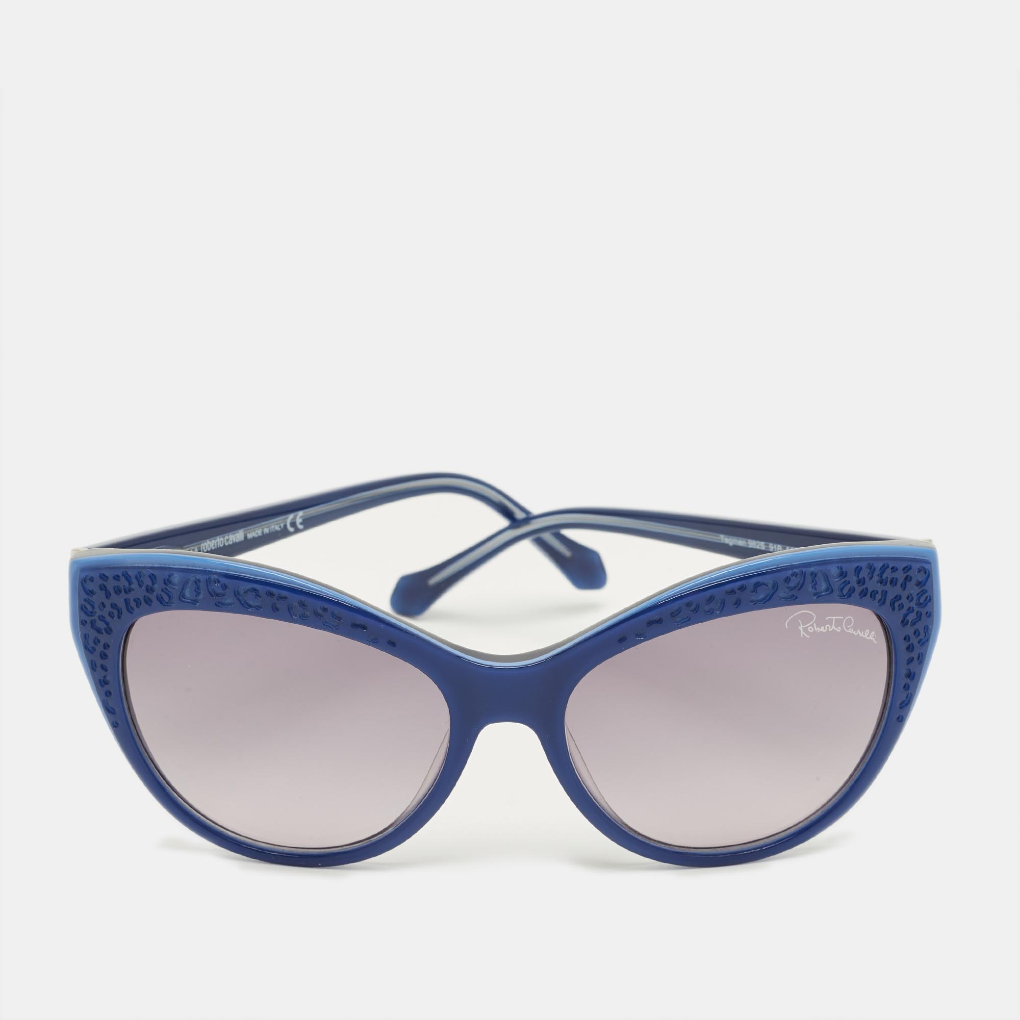 

Roberto Cavalli Blue/Grey Gradient 982S Tegmen Cat Eye Sunglasses