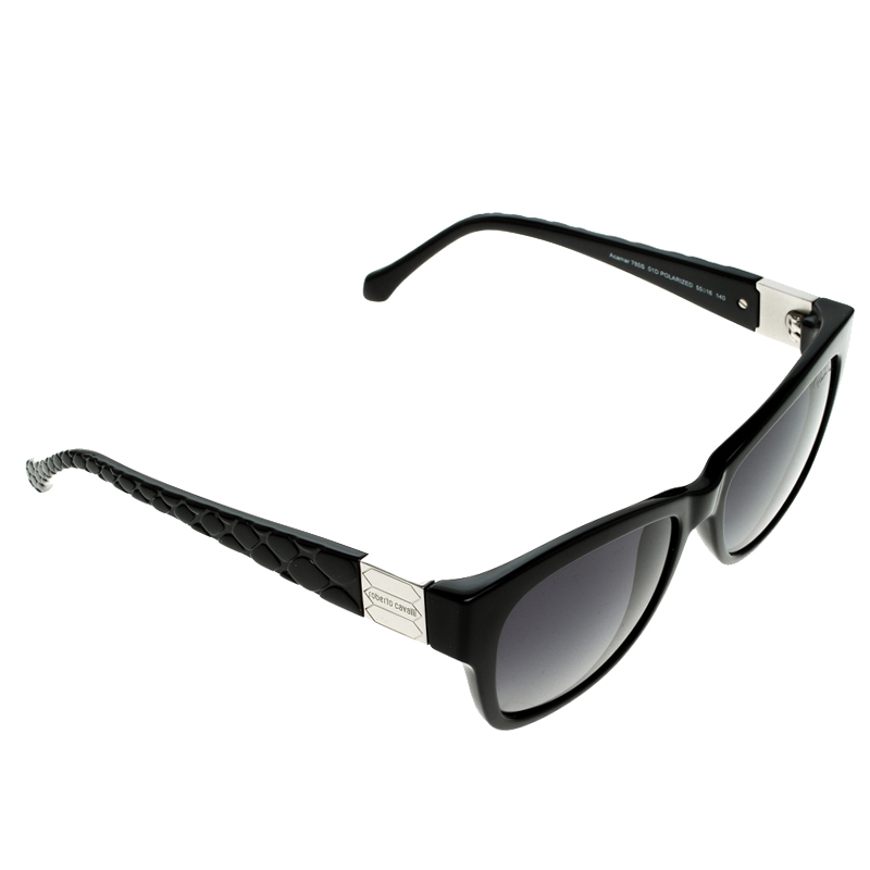 Pre Owned Roberto Cavalli Black Acamar 785S Polarized Sunglasses