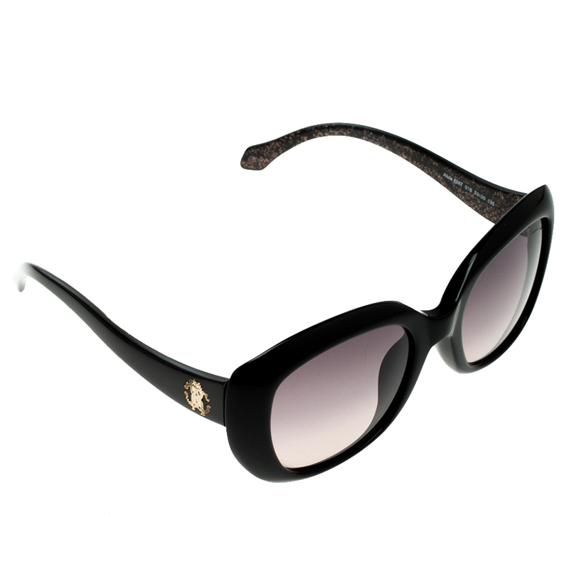 Pre Owned نظارة شمسية روبرتو كافالي باترفلاي 828T الولا سوداء