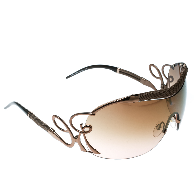 Roberto Cavalli  Bronze/Brown Gradient Botein 852S Shield Sunglasses