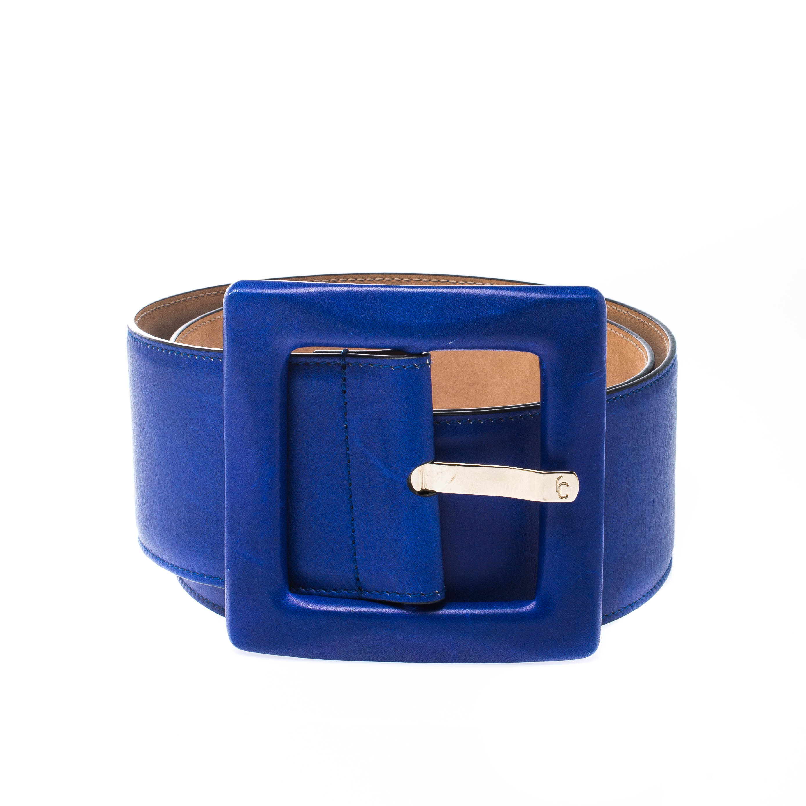 

Roberto Cavalli Blue Leather Waist Belt