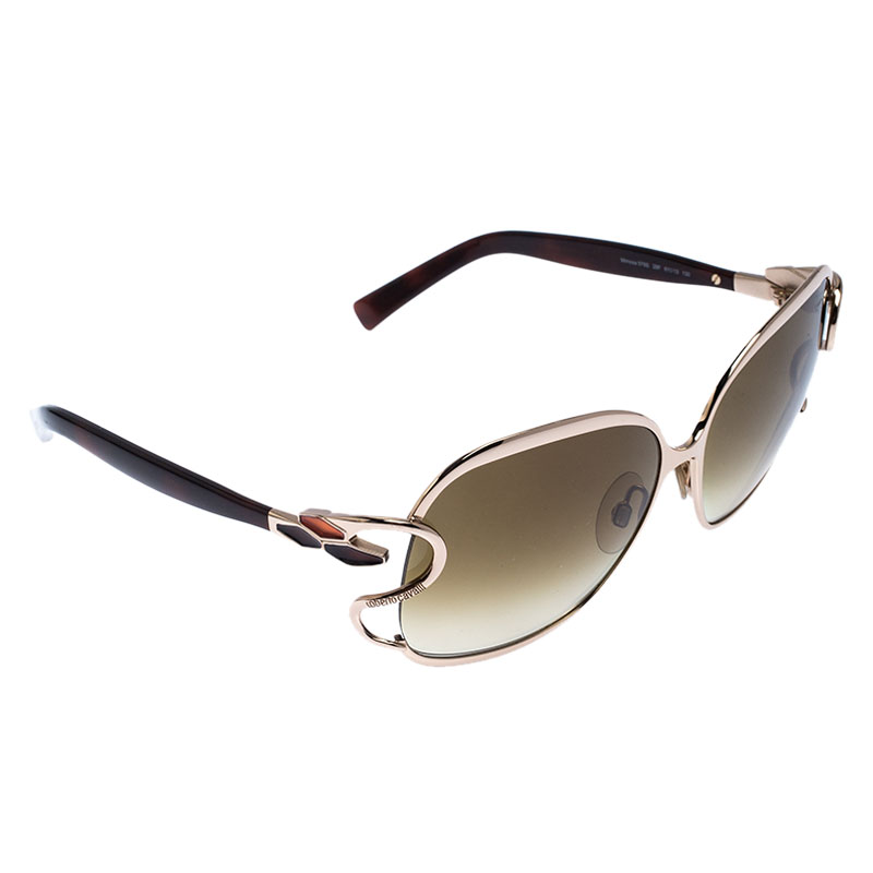 Roberto Cavalli Brown 578S Gradient Mimosa Square Sunglasses