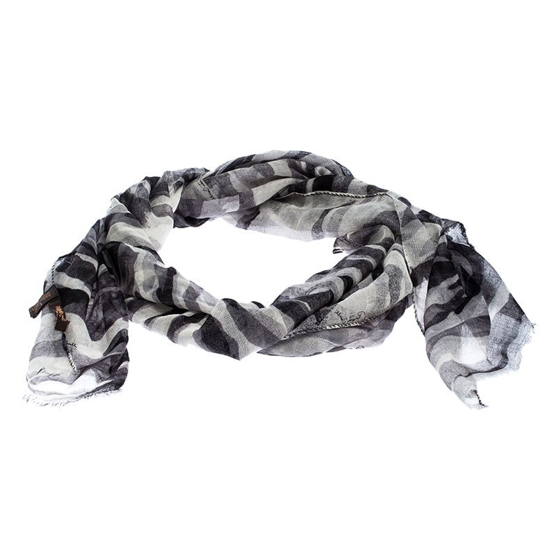 camouflage silk scarf