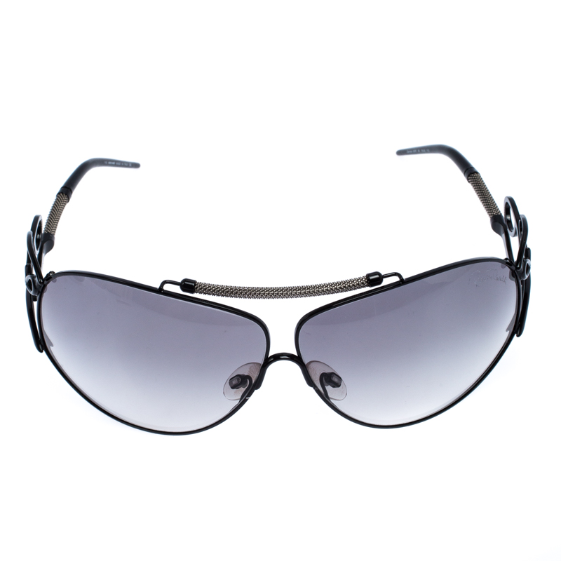 

Roberto Cavalli Black Smoke Carneia Oversize Sunglasses