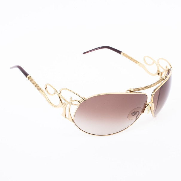 Roberto Cavalli Gold Cameia Women Sunglasses