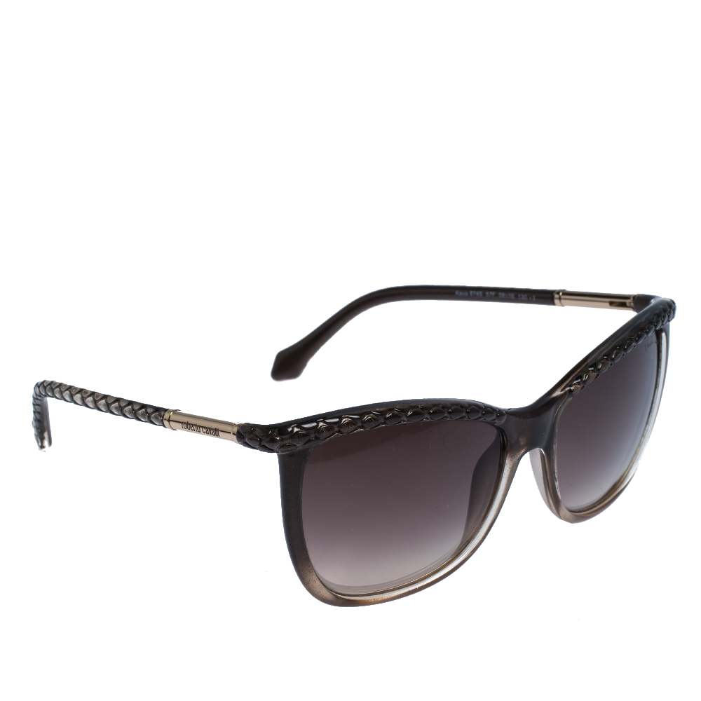 مملوكة مسبقًا Roberto Cavalli Brown Gradient Kaus 874S Sunglasses
