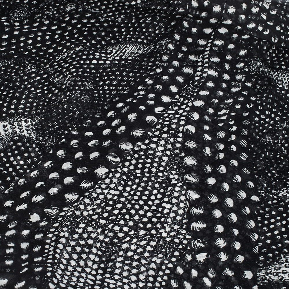 

Roberto Cavalli Monochrome Printed Silk Scarf, Black