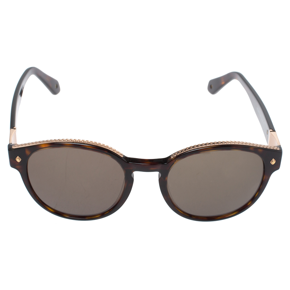 

Roberto Cavalli Brown Havana/ Green RC956S Round Sunglasses