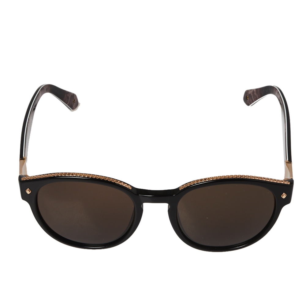 

Roberto Cavalli Black/ Brown RC956S Round Sunglasses