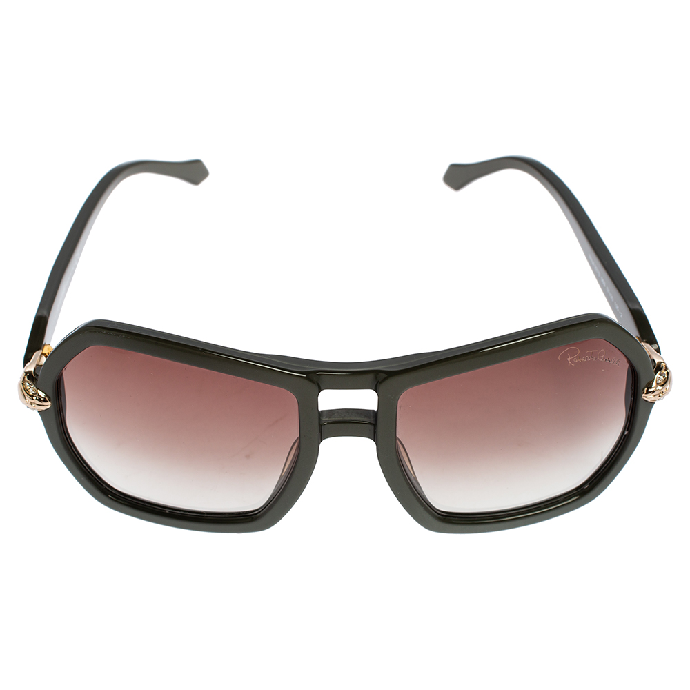 

Roberto Cavalli Green/ Brown Gradient Nihal 927S Oversized Sunglasses