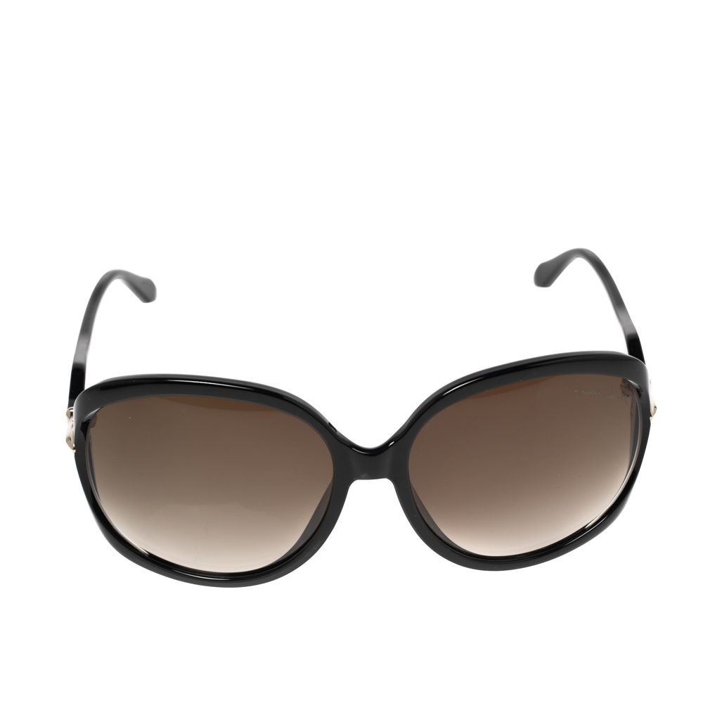 

Roberto Cavalli Black Acetate Banyan 732S 01F Gradient Sunglasses
