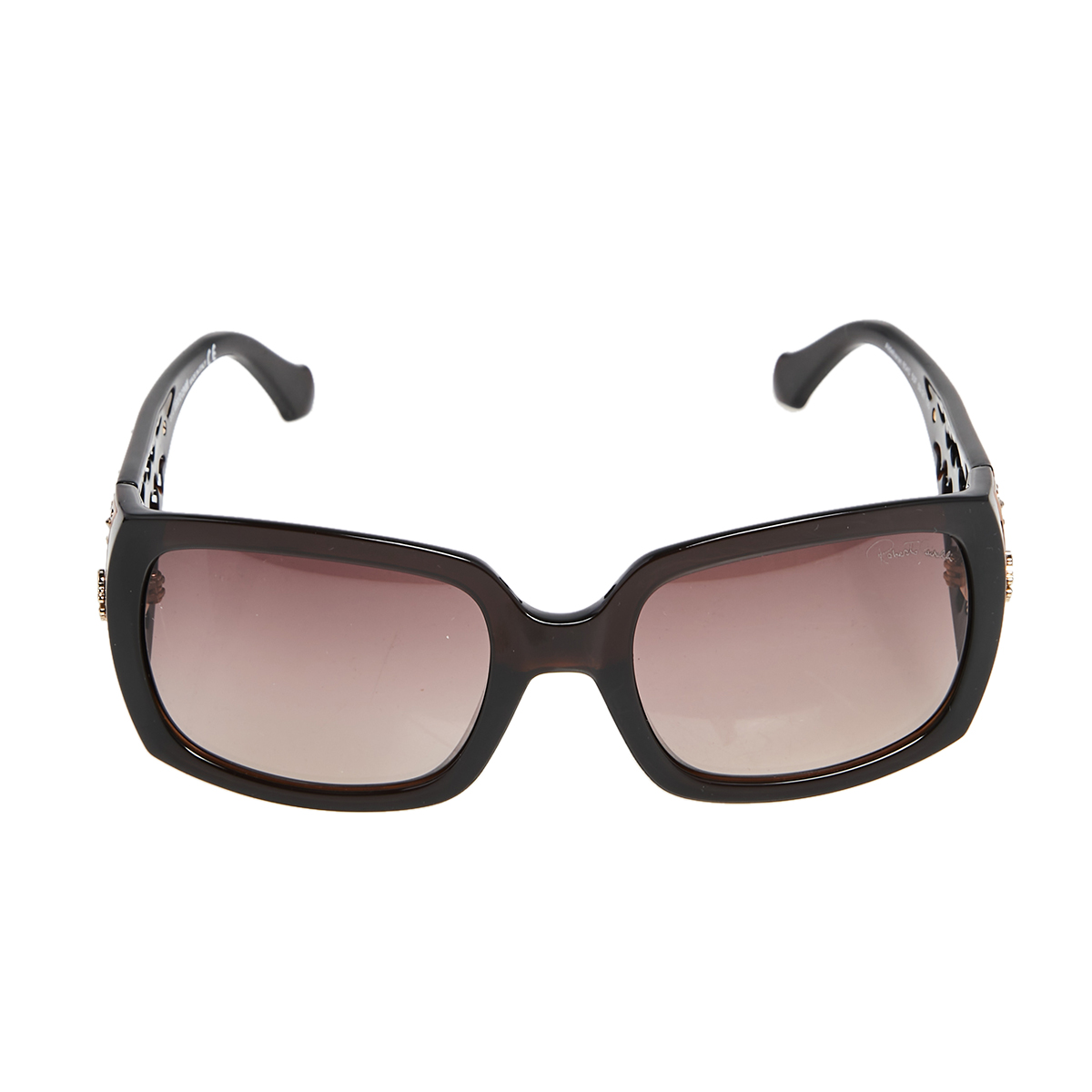 

Roberto Cavalli Crystal Embellished / Brown Gradient Aldebaran 804S Square Sunglasses