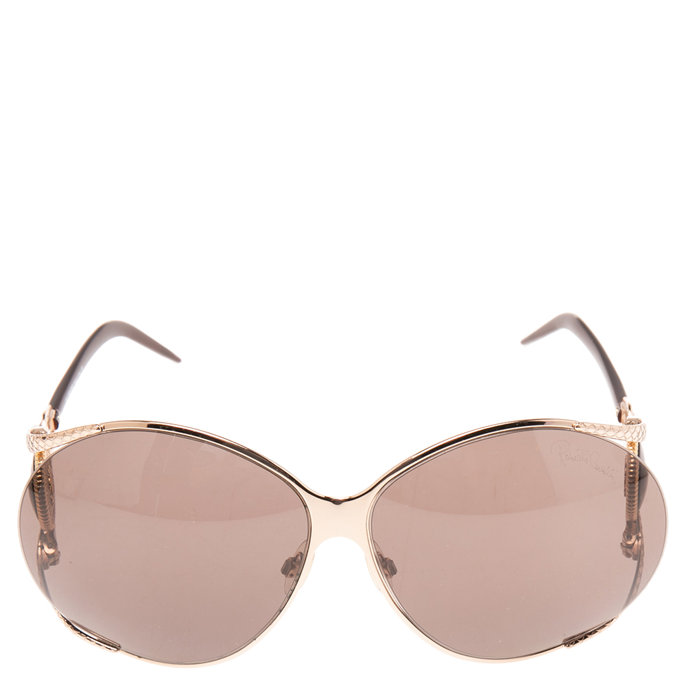 

Roberto Cavalli Brown Corniola 445S Oversized Sunglasses