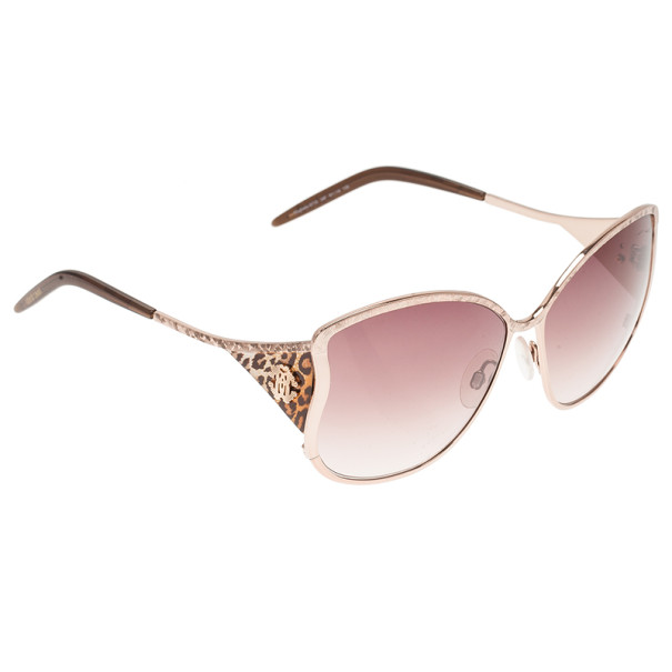 Pre Owned Roberto Cavalli Silver Mughetto Oversized Sunglasses