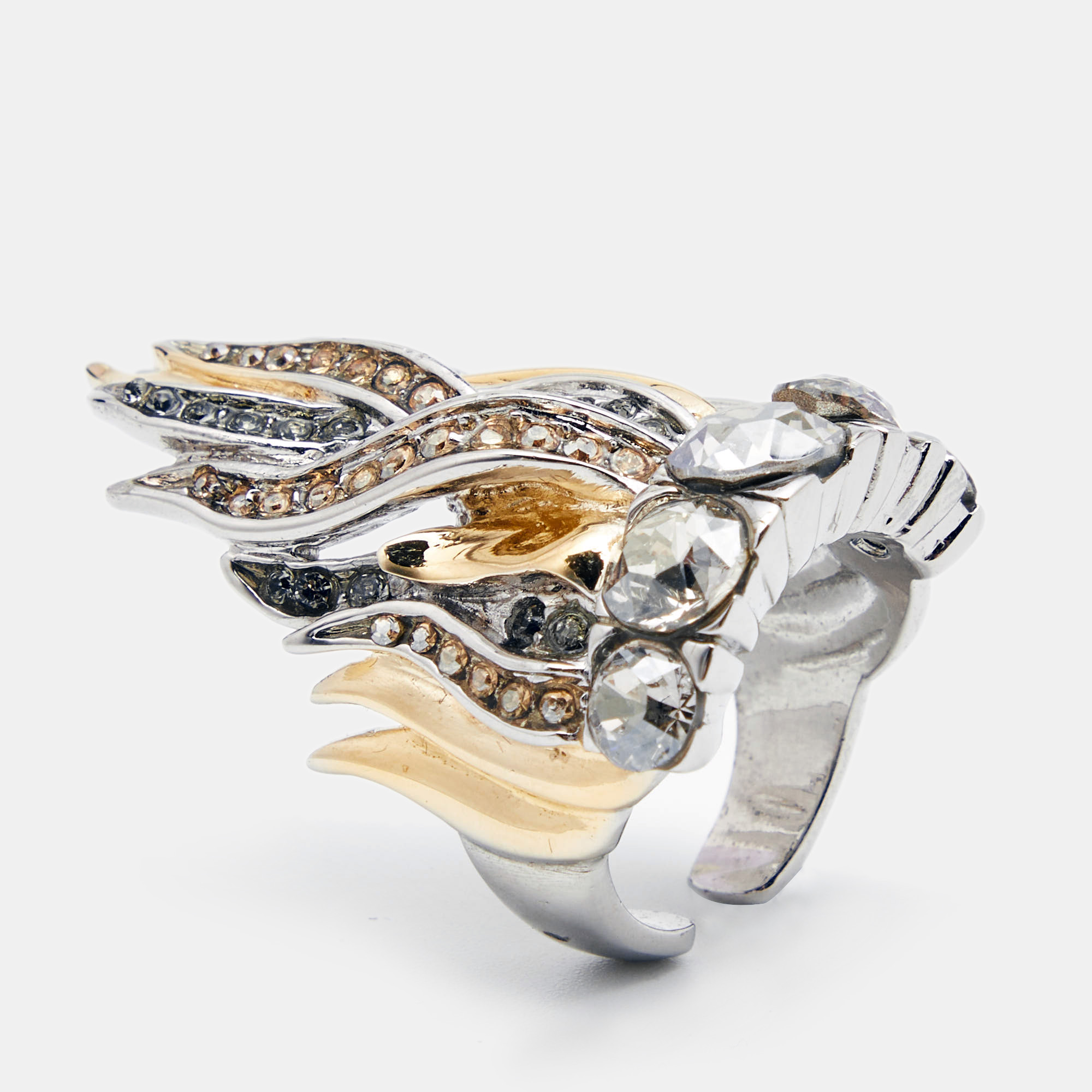 Roberto Cavalli Crystals Two Tone Ring Size 55 Roberto Cavalli | The ...