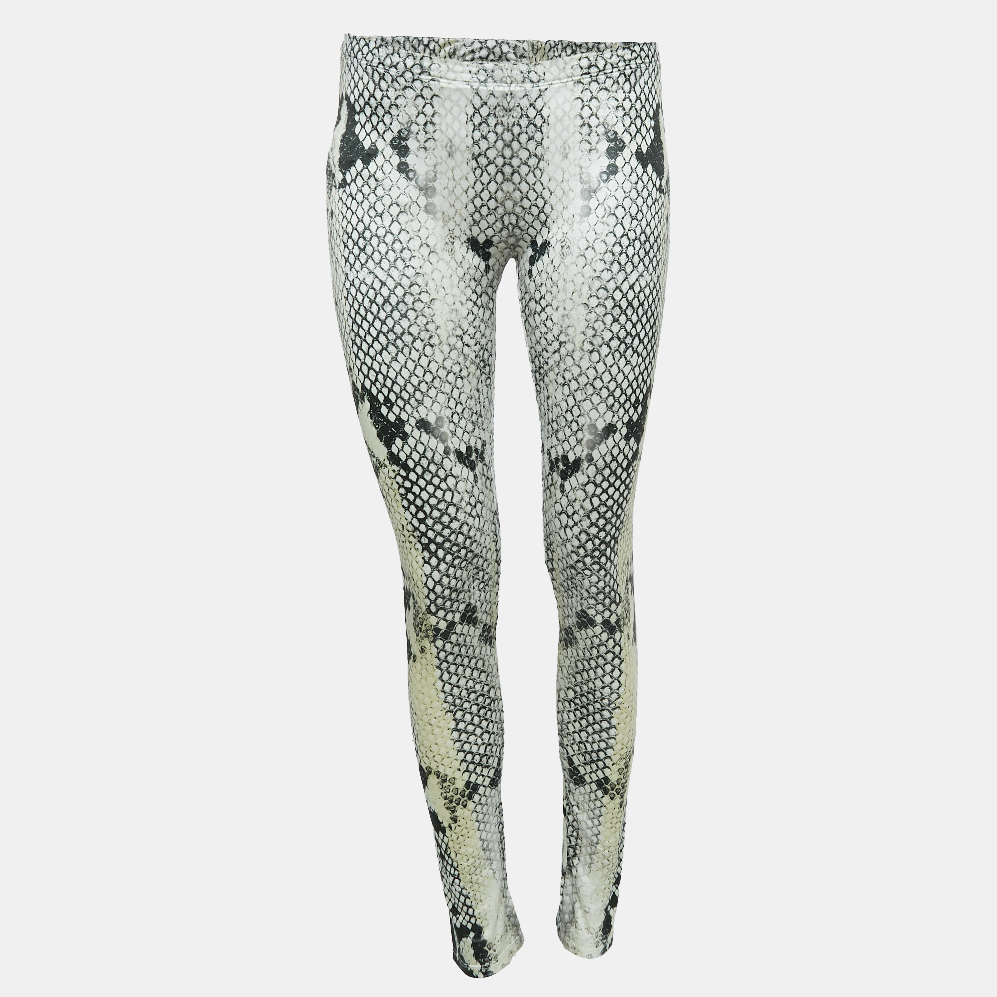 

Roberto Cavalli Multicolor Snake Print Jersey Leggings L