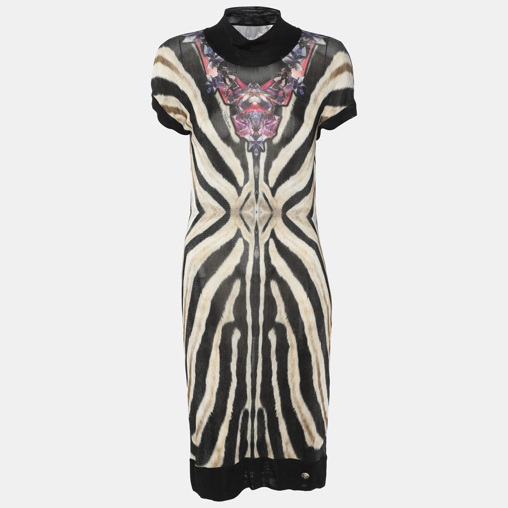 

Roberto Cavalli Multicolor Printed Jersey Dress L