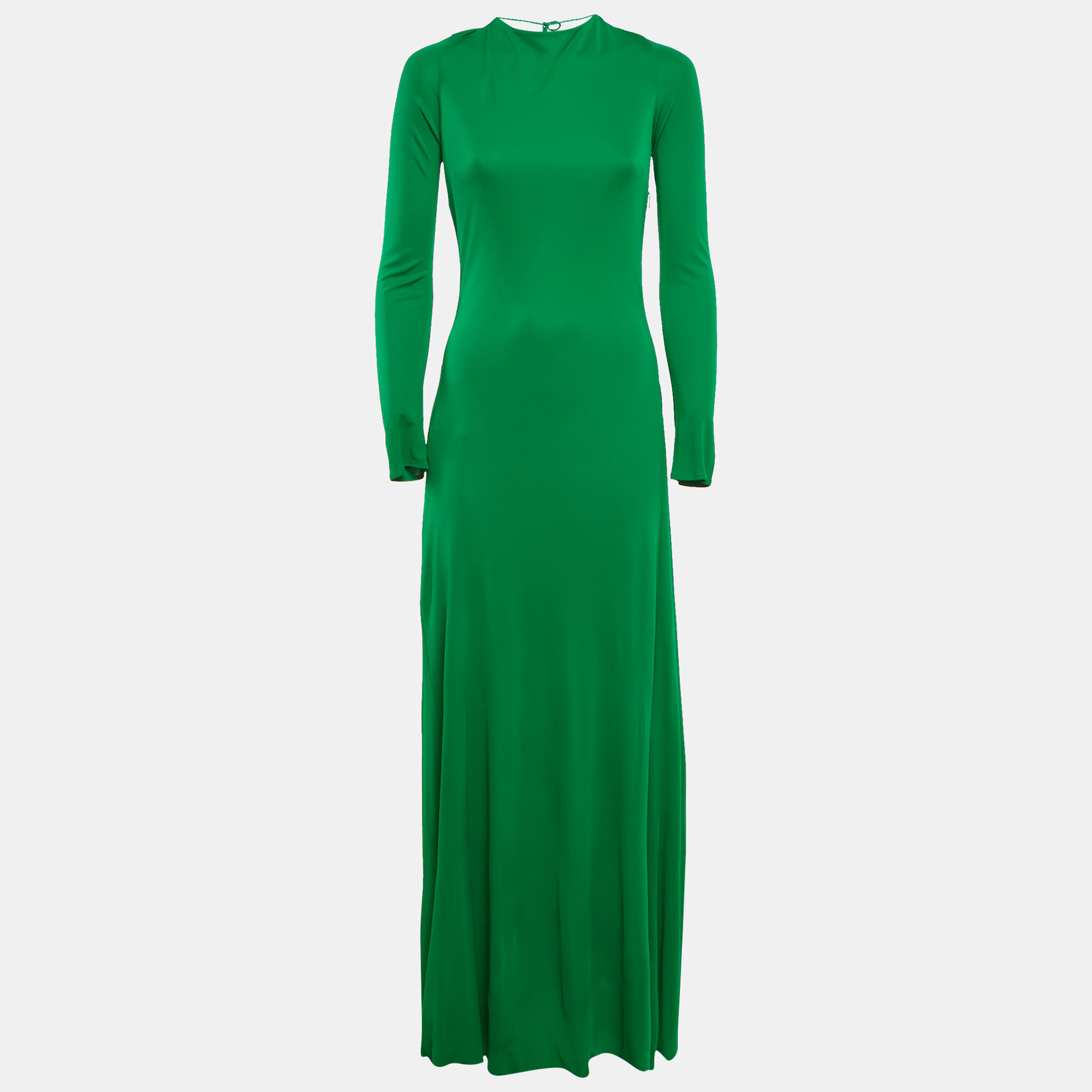 

Roberto Cavalli Green Jersey Wrap Gown M