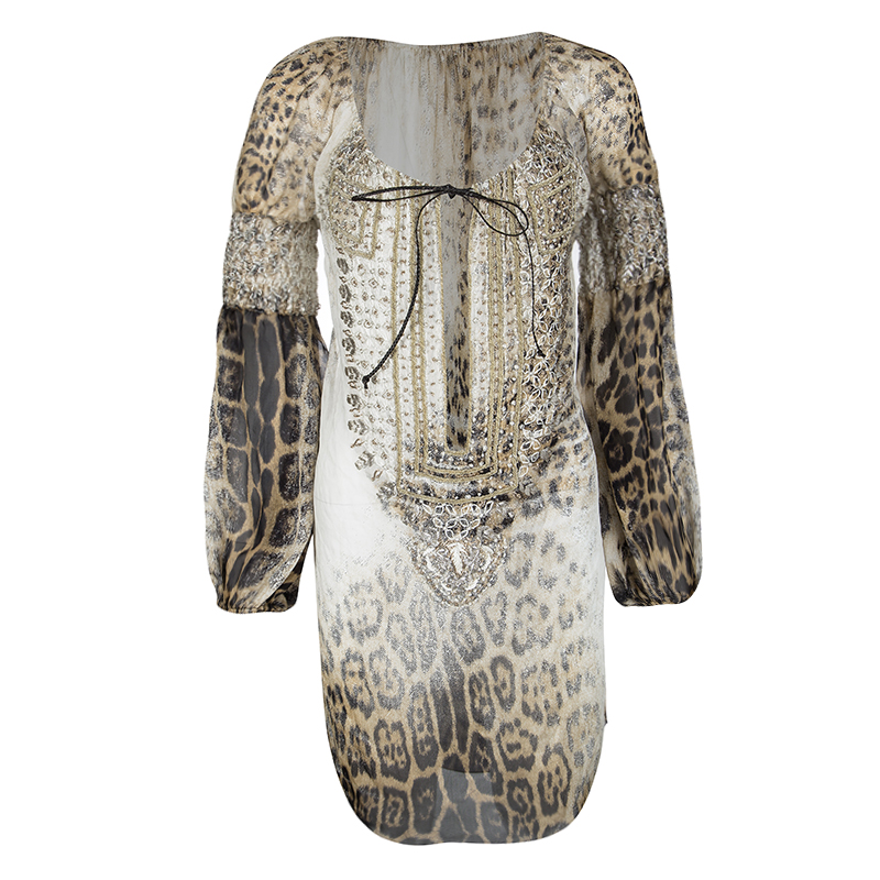 roberto cavalli leopard dress