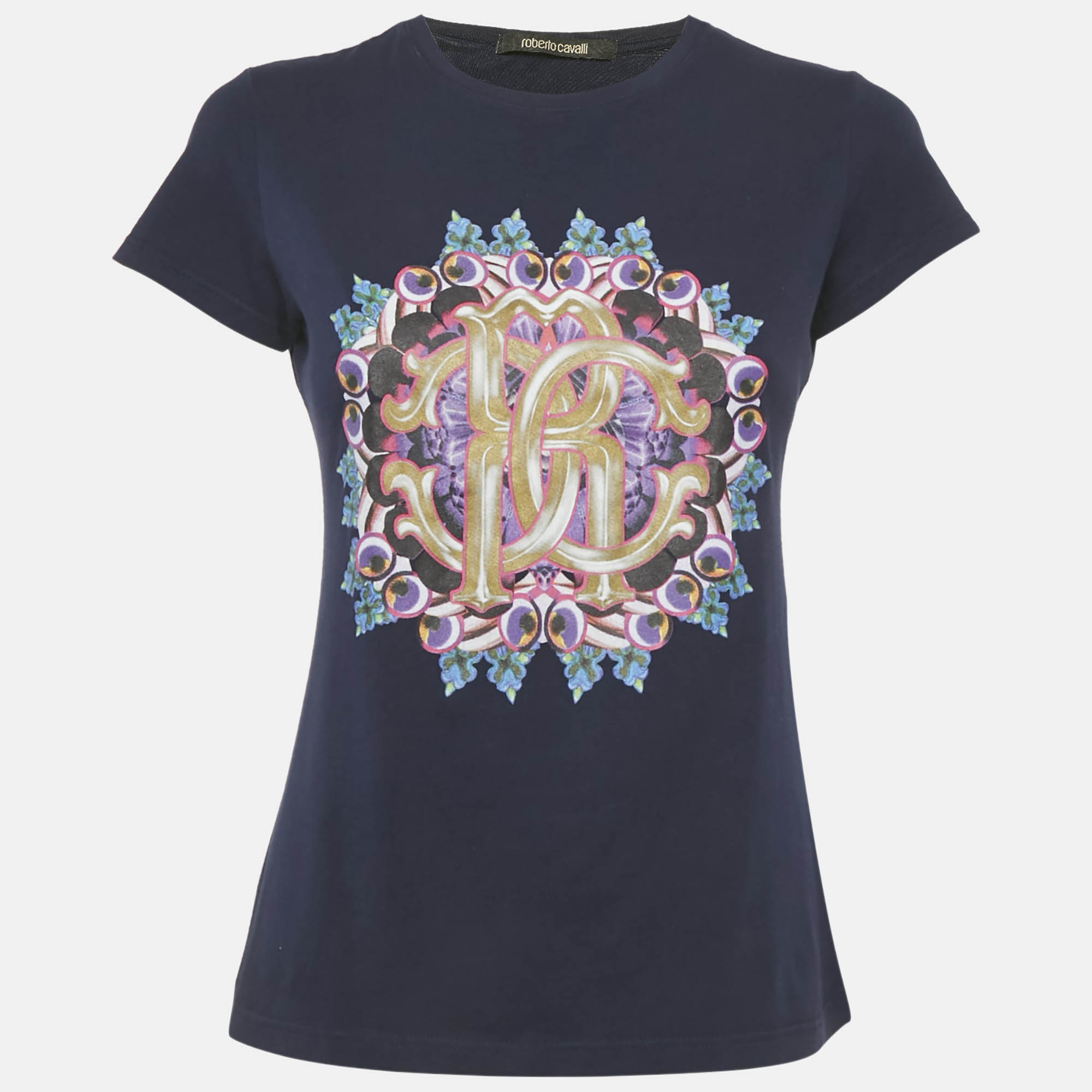 Roberto Cavalli Printed Cotton T-Shirt M