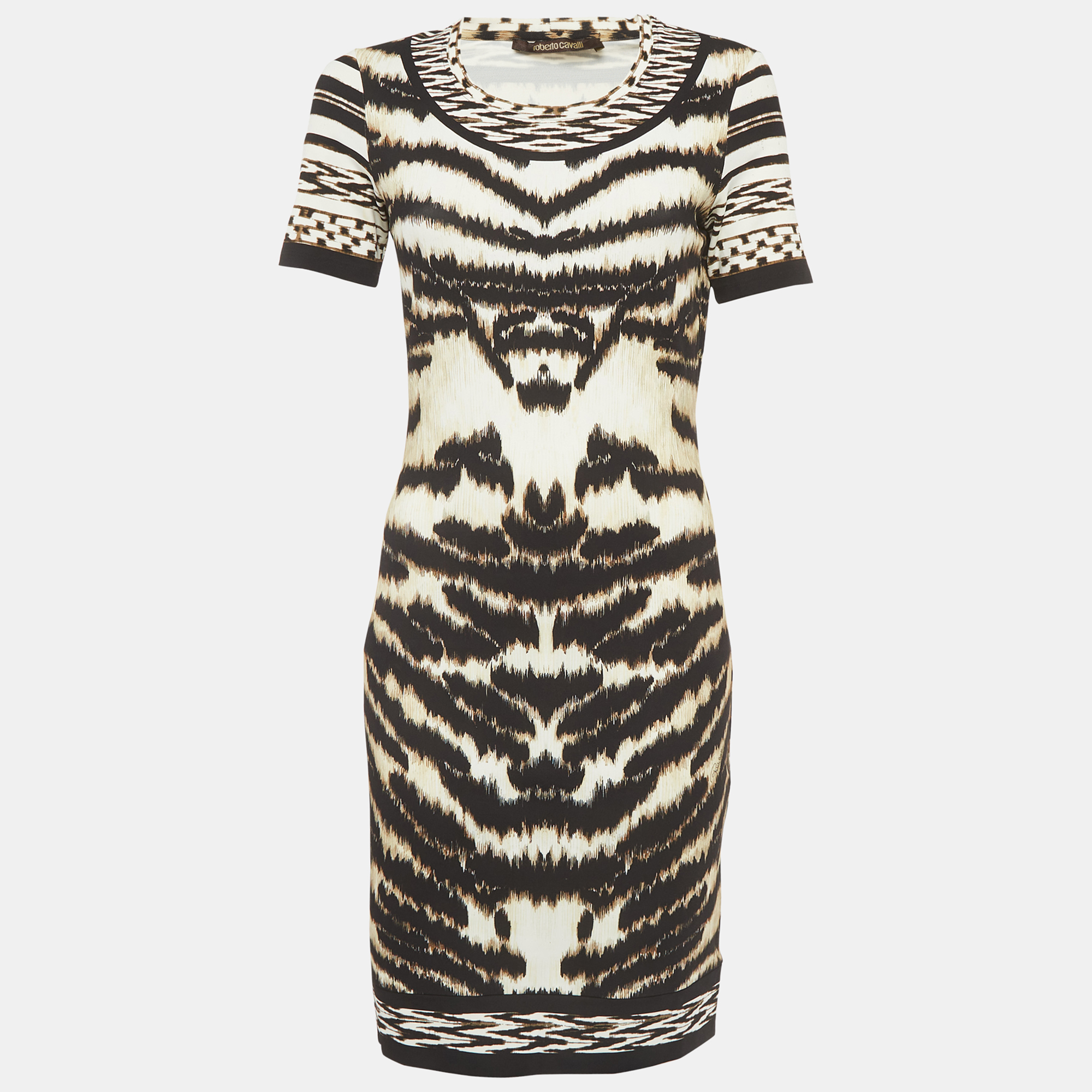 

Roberto Cavalli Multicolour Animal Print Stretch Knit Mini Dress M, Multicolor