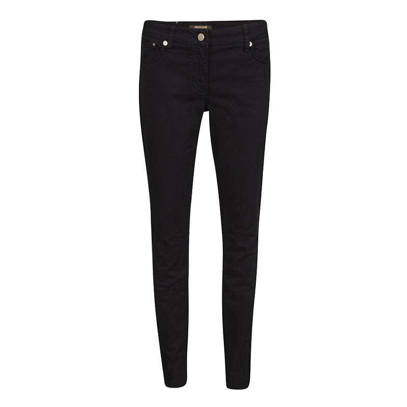 Pre Owned Roberto Cavalli Black Stretch Denim Skinny Jeans M