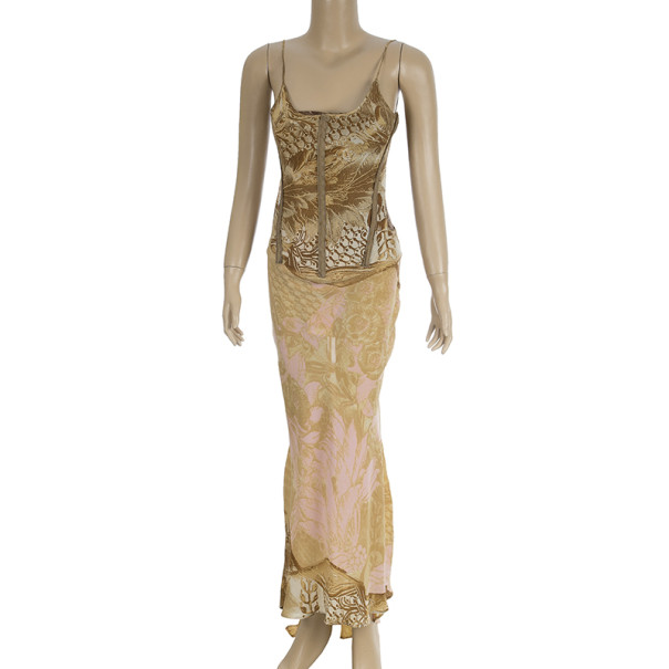 roberto cavalli corset dress