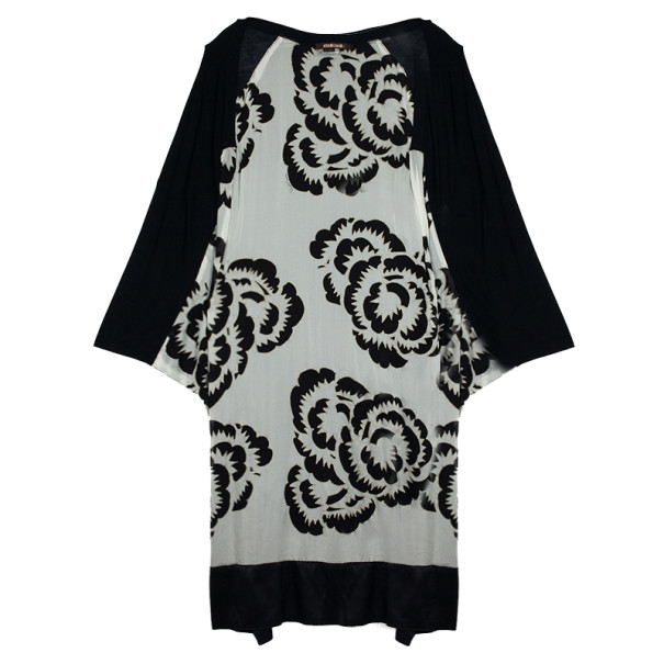 Pre Owned Roberto Cavalli Floral Lining Long Cardigan M